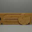 Slide Transfer Board, Wooden Slide Board with Track Pulley Turntable, Holds up to 500 Pounds, Senior and Handicap Move Assist and Slide Transfers, 2 Handles, 2 Fixed Holes, 2 Anti-Slip Stickers