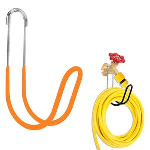 Yoniccal Garden Hose Holder Water Hose Hanger Wall Mounted,304Stainless Steel Solid Hose Hook Holds Up to 50Ft Garden Hose, Expandable Hose, Water Hose(Red 1pcs)