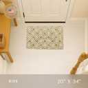 Maples Rugs Moderna Geometric Area Rugs  Made in USA  Washable, Non Slip Indoor Carpet for Entryway, Foyer, Kitchen, and Bathroom, 30" x 46", Beige