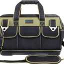 Tool Bag, Ounic 17 Inch Large Tool Bag Heavy Duty With Wide Mouth and Waterproof Strong Molded Base, Heavy Duty Tool Bags Organizer with Adjustable Shoulder Strap Specially Designed for Various Tools