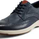 Rockport Men's Noah Wingtip Sneakers (8.5, Dark Blue Leather)