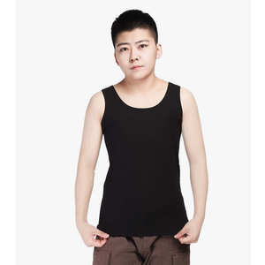 BaronHong Plus Size Chest Binder Cotton Vest Tank Tops for Tomboy Lesbian, Small