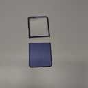 Case for Samsung Galaxy Z Flip 7 (2025) with Built-in Cover Screen Protector, Thin Hard Matte Polycarbonate Phone Case for Galaxy Z Flip7 - Blue