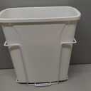 Knape & Vogt SBM9-1-20WH 8.38 in. W x 20 in. D x 17.31 in. H In Cabinet Pull-Out Bottom Mount 20qt Trash Can