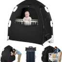 Pack N Play Blackout Cover Sleep Pod - Baby Sleep Tent 1-Click Set Up Portable, Crib Blackout Canopy Cover Block 95% Light Suitable for Babies and Toddlers