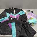 80s Track Suit for Men Women 90s Retro Windbreaker Set Couples 90s Tracksuit 80s Costume Men Neon Wind Suit Size M