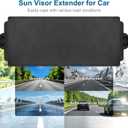 Sun Visor Extender for Car, Visor Extender Sun Blocker, Sun Visor Extension with Anti-Glare Lens Blocks UV & Sunlight, Adjustable Car Sun Visor for Safe Driving (Pack of 1)