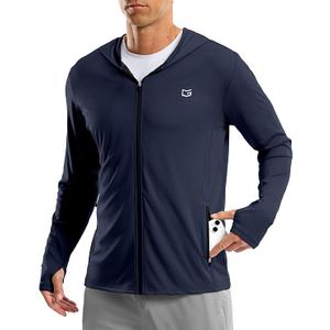 G Gradual Men's UPF 50+ Sun Protection Hoodie Jacket Lightweight Full Zip Hoodies Long Sleeve Shirts for Men Hiking Fishing Size Small