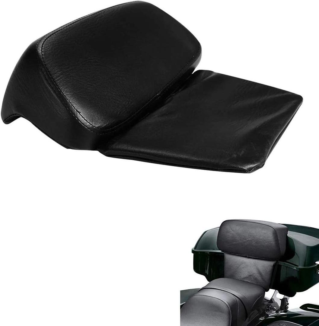 WOWTK Tour Luggage Pack Backrest Pad, Trunk Backrest Pads for Harley 2014-2025 Touring Road Glide FLTRX Electra Glide FLHT Road King FLHR Street Glide FLHX and Tri Glide models