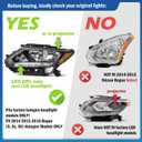 Halogen Headlights Assembly with LED DRL Strip for 2014 2015 2016 Rogue Headlamp Replacement Driver & Passenger Side (NO PROJECTOR)