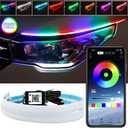 Car Headlight LED Strips, LEDCARE 24 Inch Exterior Car Lights with Dreamcolor Chasing, Flexible Waterproof LED Daytime Running Light Strip with Wireless APP Control, 2-Pack