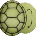 ABOOFAN Halloween Turtle Shell Costume Novelty Turtle Shell Backpack Halloween Cosplay Costume Party Carnival Performance Prop