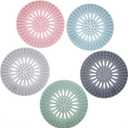 Hair Catcher Shower Drain Covers Durable Silicone Bathtub Hair Stopper Easy to Install Shower Tub and Sink, Pack of 5