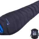 Mountaintop Ultralight Mummy Down Sleeping Bag 650 Fill Power Duck Down Suits for 32 Degree F for Camping Hiking Backpacking, 210 cm x 84 cm