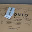 LEVONTO World Map Pin Board Large 30"x20" Framed Colored Cork Travel Map with 200 Push Pins, World Map Wall Decor for Travelers, Places Visited Tracker, Travel Gift for Couples & Families