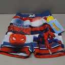 Marvel Avengers Boys UPF 50+ Swim Trunks Bathing Suit for Toddler and Big Kids, Size 5 (Red/Blue)