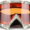 JAMIEWIN Motorcycle Motocross Dirt Bike ATV Goggles Mx OTG Goggle Glasses for Men Women Youth Kids (C83) (Camo Frame + Orange Lens)
