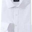 Mens Big and Tall Dress Shirts Button Down Shirts Long Sleeve Shirt from Size S to 6XL(T) (White)