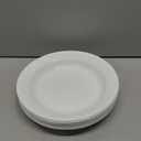 Amazon Basics Melamine Plate, Dishwasher Safe, Food Safe, BPA Free, 10.5 in, White, 6-Piece Set