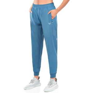 NORTHYARD Women's Running Athletic Pants Track Lightweight Joggers Workout Jogging Casual Sweatpants with Zipper Pockets (Blue, XL)