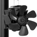 HIDALIFE Wood Stove Fan Magnetically Flue Pipe Mounted, Heat Powered 6 Blades Fan, Non Electric, Silent Thermal for Gas Wood Burner Tent Stove Accessories