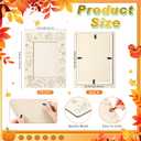 Geelin 12 Packs Thanksgiving DIY Picture Frame Craft Kits Wooden Color Your Own Photo Frames 4 x 6 Inch Unfinished Fall Autumn Making Decorations Gift for Tabletop Fun Activities Classroom Supplies