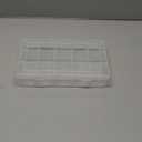 Hlotmeky Plastic Organizer Box with Dividers - Bead Organizer, 15 Large Grids, Clear Snack Box Container