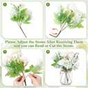 Zeyune 6 Sets Mason Jar Table Centerpiece with Hydrangea Artificial Flowers in Glass Vase Farmhouse Decorative Mason Jar Floral Arrangement for Coffee Table Wedding Living Room Home Decor(Blue, White)
