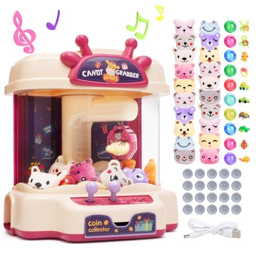 Meland Claw Machine - Mini Vending Machine for Kids & Adult with Mini Plush Toys, Capsules, Toys for Kids Girls Age 3+, Birthday for Toddlers