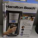 Hamilton Beach One Press Programmable Dispensing Drip Coffee Maker with 12 Cup Internal Brew Pot, Water Reservoir, Black with Chrome (48464)
