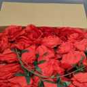 Hawesome 12PCS Artificial Roses Silk Flowers Fake Roses Bouquet Long Stem for Home Wedding Decoration Party (Red)