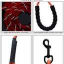 Heavy Duty 15FT 30FT Long Rope Leash with Soft Handle, Highly Reflective Threads Check Cord Recall Training Agility Dog Lead for Walking, Hunting or Backyard