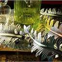 SUQ I OME 1 Pair European Big Leaf Curtain Tiebacks Novelty Fashion Curtain Hook U Shape Wall Hook Simple Modern Curtain Holdbacks, Golden