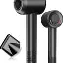 Hair Dryer, 140, 000 RPM High Speed Blow Dryer for Fast Drying, Negative Ionic Hair Dryers for Women, Thermo Control Lightweight Hairdryer for Home and Travel Black