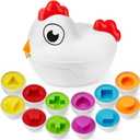 Egg Toy Set Matching Eggs for Toddlers 1-3  x6 Toy Eggs Play Eggs That Crack Open | Great Montessori Easter Gift