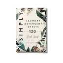 SIMPLY Laundry Detergent Sheets - UP TO 120+ Loads - Fresh Scent - 60 Detergent Sheets - Concentrated Liquidless Laundry Soap - No Plastic Jug