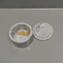 HillSpring Marble Salt Cellar with Lid and Wooden Spoon, 4" Handcrafted Spice Pepper Herbs Box (Gray)