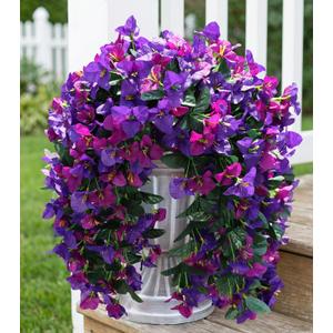HyeFlora Bougainvillea Artificial Hanging Flowers Plants for Outdoors Decoration, 2pcs Fake Flowers Silk Bougainvillea Vines Realistic UV Resistant Faux Flowers for Outdoor Planters Porch Patio, Mix