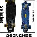 Skateboards Complete 26 Inches Bigger Long Skateboard for Kids Teens Adults Beginners