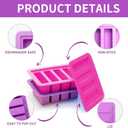 2 Pack Silicone Butter Mold, Butter Tray with Lid, Large Butter Maker with Silicone Spatula, for Homemade Herbed Garlic Butter Brownies Energy Bar