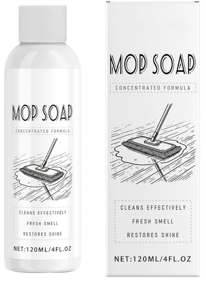 4 Pack Mop Soap for Floor Cleaning, 120ml Scented Mop Cleaner Soap, Scented Mop Soap Household Supplies Cleaner for Home, Kitchen, Floor