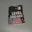 100 Days of School Shirt Boys Toddler Level 100th Days Unlocked Game Controller T-Shirt Crewneck Short Sleeve Tops (Black)