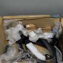 DUMOS Home Office Computer Chair - Ergonomic Mid Back Desk with Lumbar Support and Rocking Mode, Height Adjustable with Fixed Armrest, for Conference Meeting Room, 360 Swivel, Adults, Black