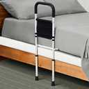 Bed Rails for Elderly Adults Safety, Adjustable Bed Assist Rails for Seniors, Bedrails with Support Legs and Storage Pocket, Bed Railing Cane Fit Single, Double King,Queen,Full, Twin Beds