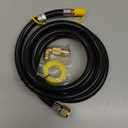 7 FT RV Propane Quick Connect Hose to Grill, Propane Quick Connect Hose-1/4 Male Plug x 3/8 Female Flare-with Elbow Adapter for Fit for Blackstone 22 Inch Griddle & 17" Grill