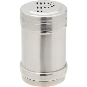 2 oz Stainless Steel Metal Salt and Pepper Shakers Set for Kitchen, Dinner Table, Cooking, Travel, Refillable, Perforated "P" Caps (3.5 in)