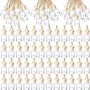 BBTO 200 Pcs Hanging Car Diffuser Bottles Bulk, Empty Clear Glass Air Freshener Bottles with Wooden Cap for Perfume Essential Oils Fragrance Aromatherapy Ornament(Cylinder)