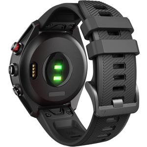 ANCOOL for Garmin S62 Watch Band/Forerunner 945/955/965/970 Watch Bands 22mm Silicone Band for Fenix 8 47mm/Fenix 7/6/5 Bands Replacement for Fenix 6 pro/7 pro/Epix Gen 2 47mm(Black)