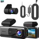 4k Dash Cam Front and Rear, 24/7 Parking Monitor with Hardwired Kit, 170 Ultra Wide Dashcam, ADAS, IMX415 Sensor, Night Vision, WDR, Loop Recording, 5G/2.4G WiFi & GPS, Free 64GB Card (Silver)