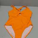 AI'MAGE Women's One Piece Swimsuits Halter Bathing Suits Push Up Swim Suits Slimming Tummy Control Swimwear S-XXL (Medium, Orange)